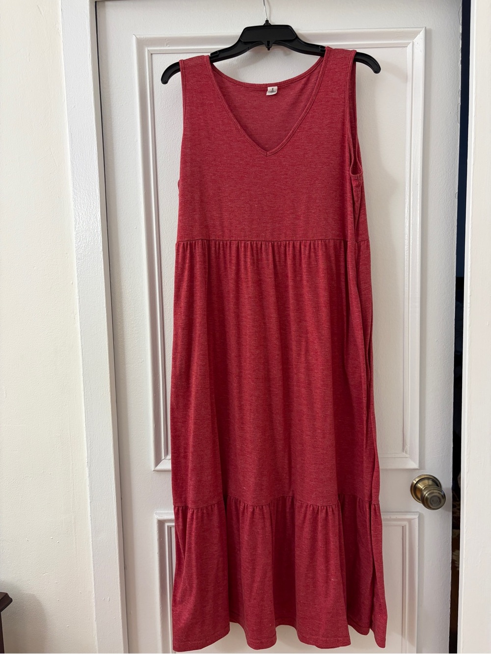 Women's Sleeveless Maxi Dress in Deep Rose